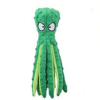 Dog Vocal Toys Octopus Non-stuffed Soft Plush Toy Puppy Educational Teething Chew Toys Pet Supplies for Small Medium Dogs žalia