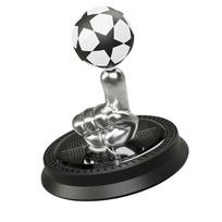 Car Air Freshener Solar Powered Rotating Soccer Ornament Vehicle Essential Oil Diffuser for Football Lovers Drivers gray