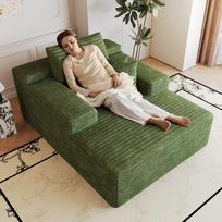 115*159cm, Patogi veliūrinė sofa, Gili sėdimoji dalis, Modulinė be rėmo, Kempinė, Nereikia surinkti, Suspausta, Svetainė, Miegamasis, Žalia 115 x 159 x 60 cm žalia