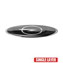 For Opel OPC Astra K Vectra Corsa Zafira Insignia Mokka Car Styling Body Trunk Aluminum Oval Cover Sticker Emblem Accessories Kt2 black