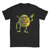 New Arrival Men Women Shreks Wazowski Funny Meme Shirt Top Tee Clothes Apparel Vintage Pure Cotton Cute Monsters T Shirts style S juoda
