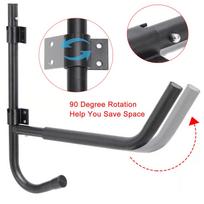 Wall Mount Kayak Paddle Storage Rack 90 degrees  Rotatable Kayak Hanger Folding Kayak Wall Mount Bracket gray