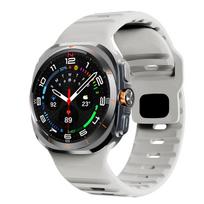 Bracelet For Samsung Galaxy Watch 7 Ultra Strap 47mm Accessories Sport Silicone Correa For Samsung Galaxy Watch ultra band 47 mm Galaxy Watch 7 Ultra šviesiai pilka spalva