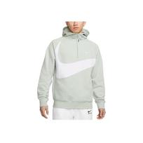 Nike Sportswear Big Swoosh Half Zip Hoodie (Asia Sizing) Light Silver/White Men Streetwear DX0567-034 M white