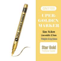 Super Gold Flash Metallic Marker - Black Card Photo Highlight Pen for DIY & Crafts yellow