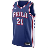 Nike NBA Joel Embiid Philadelphia 76ers 2023/24 Icon Edition Swingman Jersey #21 Men's DX8620-401 XL blue