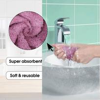 Microfiber Cleaning Cloth 10 Pack Kitchen Towels Double-Sided Microfiber Towel 5PCS gray