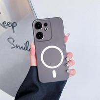 Case for OPPO Reno13 F 4G/5G Premium Magnetic Matte Phone Casing Protection Cover OPPO Reno13 F 4G/5G gray