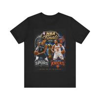 NBA Finals 2026 Spurs vs Knicks T-Shirt | Basketball Championship Tee 3XL gray
