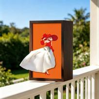 Prabangus meno baleto servetėlių dėžutė Elegantiško dizaino servetėlių dozatorius Sijono formos servetėlių dėžutė Miegamojo stalas C orange