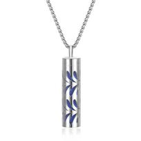 Stainless Steel Perfume Oils Necklace Silver Color Locket Perfume Necklace  Jewelry Accessories 2 gray