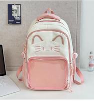 Schoolbag cute cat pain bag Spice girl college style backpack 1011 new middle and high school students leisure large capacity schoolbag