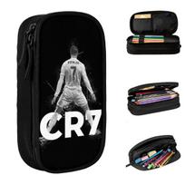 CR7 futbolo pieštukinės Ronaldo rašiklio laikiklio krepšys Mergaitėms Berniukams Didelės talpos mokyklinės reikmenys Kosmetinės pieštukinės 21x10.5x5cm