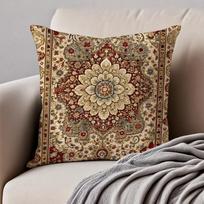 Vintažinis Navaho turkiškas kilimo rašto meno pagalvės užvalkalas Antialerginis nematomas užtrauktukas Trumpas pliušas Sofa pagalvė 30X30cm brown