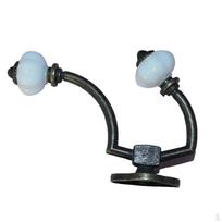 Imitation Ceramic Double Heads Coat Towel Robe Door Wall Closet Hook Hanger gray