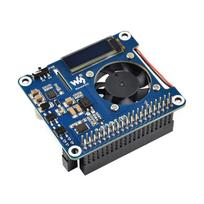 Raspberry Pi 4B/3B+ PoE Power Supply & Heatsink Module with Onboard Fan and OLED Display. Expansion Board