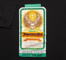 Vintage 1990s Jagermeister Label Single Stitch Large Shirt L white