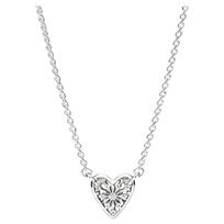 Pandora Love Pave Pendant 925 Silver Cubic Zirconia Necklace Women's Silver 396370CZ sidabras