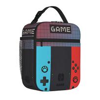 Insulated Lunch Tote Bag Games Console Handheld Gamer Unique Controller Thermal Cooler Lunch Storage Food Box Lightweight Office One Size gray