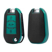Pilnos apsaugos raktų dėklas Peugeot 4008/408/308/508L ir Citroen C4/Sega/C5 automobiliams su logotipu PE Bag gray