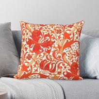 William Morris Iris Lily Oranžinė Pagalvės užvalkalas Poliesterio Lino Aksomo Raštas Užtrauktuko Dekoras Mesti Pagalvės Dėklas Automobilio Pagalvėlės Dėklas 45x45 30X30CM red