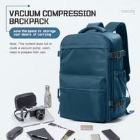 Ryanair Backpack Travel Cabin Airplane Backpack, Air Vacuum Compression Backpack, Women Men Backpack Business Laptop Bag Handbag Backpack and pump povo mėlyna spalva