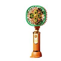 3 Speeds Portable Electric Fan Retro USB Rechargeable Fan Compact Personal Cooling Fan  Summer oranžinė
