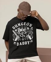 Dungeon Daddy Tshirt Dungeons And Dragons Shirtboard Game Tees Summer Unisexs And Unisexs Loose And Breathable Tshirt Top S black
