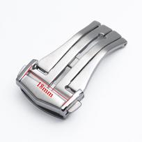Stainless Steel Watch Buckle 18mm 20mm for Omega Watch Band Clasp Universal Buckle Metal Matte Deployment Button Folding Buckle white
