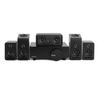5.1.2 Wireless Dolby Atmos Home Theater System – Monaco with Up-firing Speakers, 360 degrees Surround Sound, WISA Low Latency, Removable Grilles 43.7 x 36.3 x 49.5 cm juoda