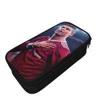 Football Soccer Pencil Case New Ronaldos Bag Girl Boy Big Capacity Office Gifts Pencilcases 21x10.5x5cm