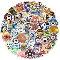 50 futbolo trofėjų lipdukų Pasaulio taurė Europos taurė Futbolo trofėjus Lagaminas Amerikietiškas kamuolys PVC lipdukai black