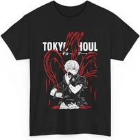 Tokyo Anime Ghoul Ken Kaneki Shirt Merch Casual Short Sleeved T Shirt Unisex Tee M-66 S juoda