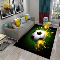 3D Futbolo Rašto Kilimas Svetainės Didelis Kilimas Vaikų Miegamojo Virtuvės Vonios Kambario Įėjimo Neslystantis Namų Dekoro Kilimėlis Kilimas 40x60cm 16x24 inch gray