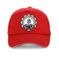 Om Yoga Lotus Flower Women hat Religious Buddha Unisexdala Meditation Spiritual Indian Baseball cap Buddhist Lotus Meditation hat Adjustable red