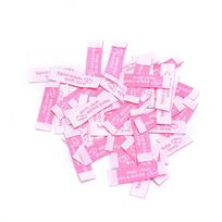 50PCs Handmade Embroidered Labels Tags Polyester Hand Made With Love Label For DIY Hat Bags Scarf Tag Garment Sew Accessories rožinė
