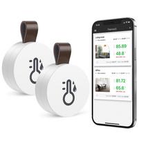 ORIA Belaidis termometras higrometras 3 vnt./2 vnt. Mini Bluetooth patalpų temperatūros drėgmės jutiklis Temp drėgmės monitorius su programėle gray