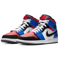 Air Jordan 1 Retro Mid Top 3 554724-124 43 mėlyna/raudona