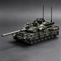 Leopard 2A7 pagrindinis kovinis tankas: Modern Warfare Plieno Žvėris Statybinių Blokelių Rinkinys Žaislas Berniukams ir Mergaitėms – II Pasaulinio Karo Vokiečių Vikšrinės Šarvuotos Transporto Priemonės NO BOX gray