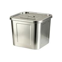 Maistinis kvadratinis nerūdijančio plieno laikymo kibiras 20x20cm (8L) gray