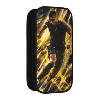 Mbappe Pieštukinė Linksmas Futbolo Krepšys Studentams Didelės Talpos Mokyklinės Prekės Kosmetinė Pieštukinė 21x10.5x5cm black