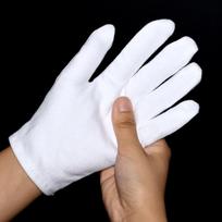 Sustorintos medvilninės pirštinės, Etiketo medvilninės pirštinės darbui ir žaidimams, Darbo ir darbo apsaugos baltos pirštinės Quality High Cotton Gloves L white