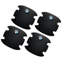 4 vnt. anglies pluošto automobilio durų rankenų apsaugos lipdukas emblema priedai BMW 3 4 5 7 serijos GT X1 X3 X4 X5 X6 F15 F16 F18 F10 black