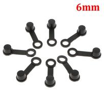 50x 6mm Brake Bleeder Screw Caps Grease Fitting Oil Drain Pump Rubber Dust Cover black