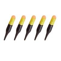 5Pcs Electronic Glowing Stick LED Night Fishing Bobbers for Fishing Float and Bobbers Light Up Bobbers LED Glows Stick geltona