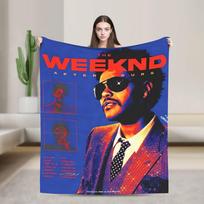 The Weeknd XO Album Soft Blankets  Camping Plush Bedding Throws Print Home Decor Flannel Bedspread Sofa Bed Cover 76x102cm black
