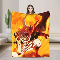 Fairy Tail Flanelinis pledas Šilti patalynės užklotai namų dekoravimui Kempingui Juokinga lovatiesė Sofos lovos uždangalas 75x90cm orange