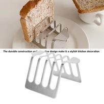Stainless Steel Bread Rack Durable Bread Holder Carry Stand Toast Rack  Baking Style 2 beige
