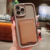 Luxury Silicone Wallet Phone Case For iPhone 17 16 15 14 11 13 12 Pro Max Air 16E 16 15 Plus Card Holder Slot Shockproof Cover For iPhone 16Pro Max ruda