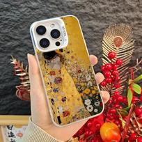 Art Gustav Klimt Phone Case for iphone 17 16 15 14 Pro Max Xr Air Plus black silver hard shell Cover iPhone 13 mini white